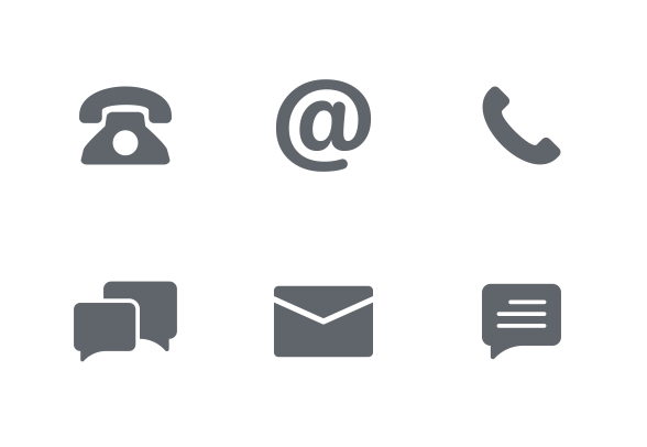 588x406 Minimalist Contact Icons