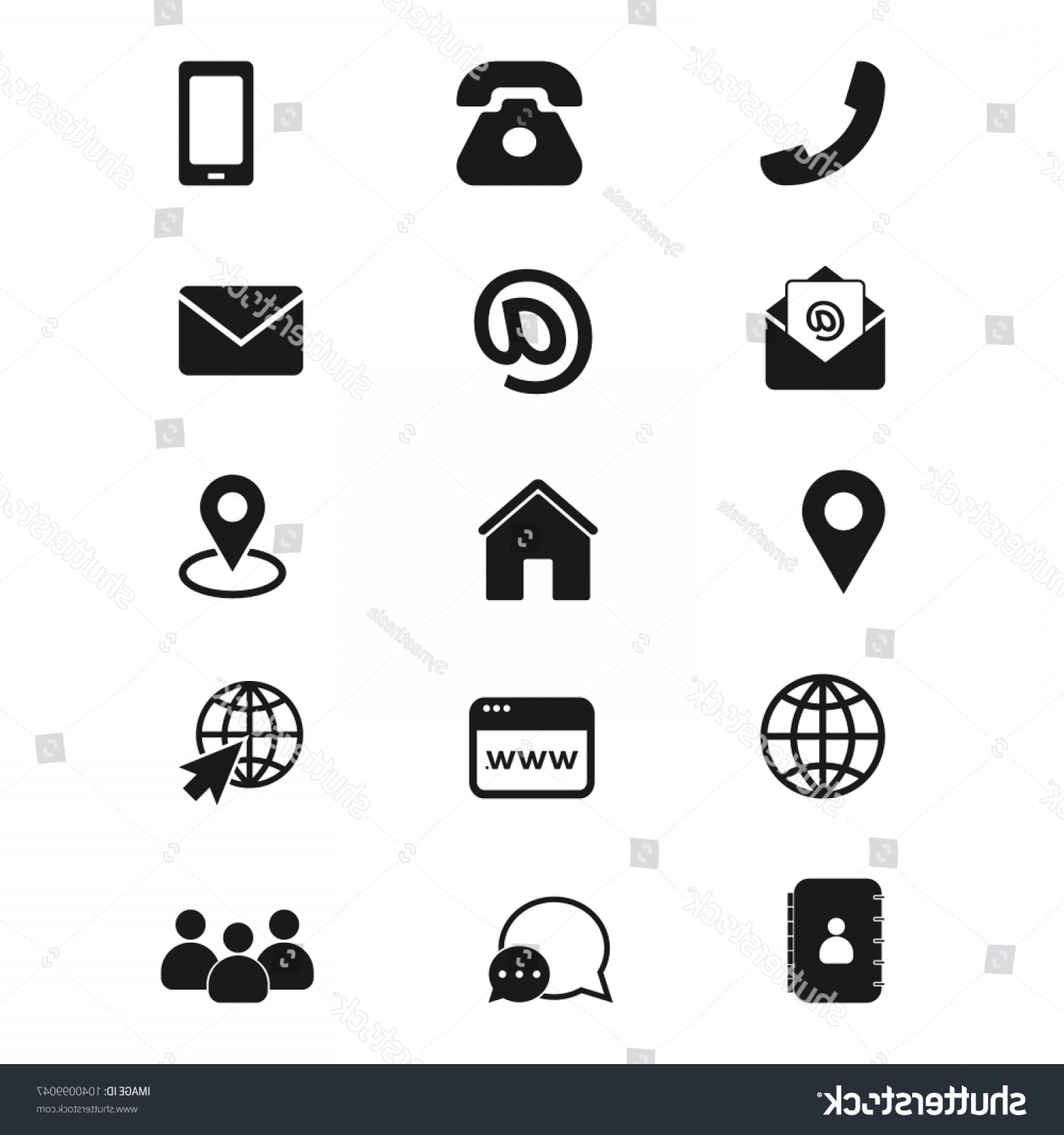 1800x1920 Contact Us Icons Simple Vector Set Soidergi