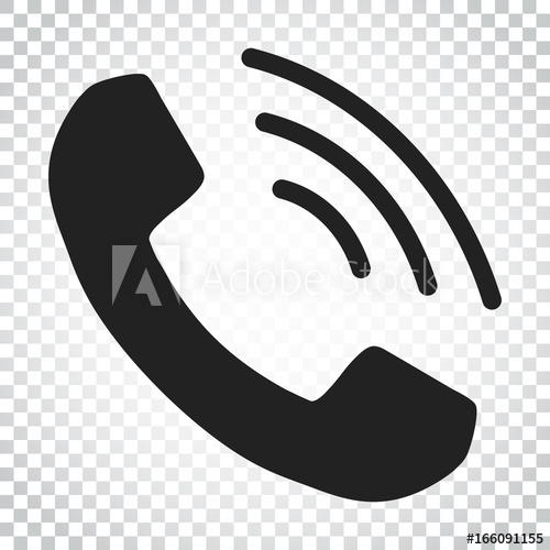500x500 Phone Icon Vector, Contact, Support Service Sign On Isolated
