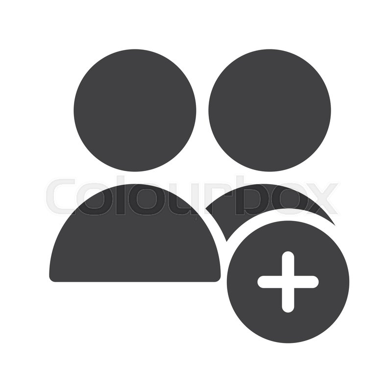800x800 Add Contact Icon Vector, Filled Flat Stock Vector Colourbox