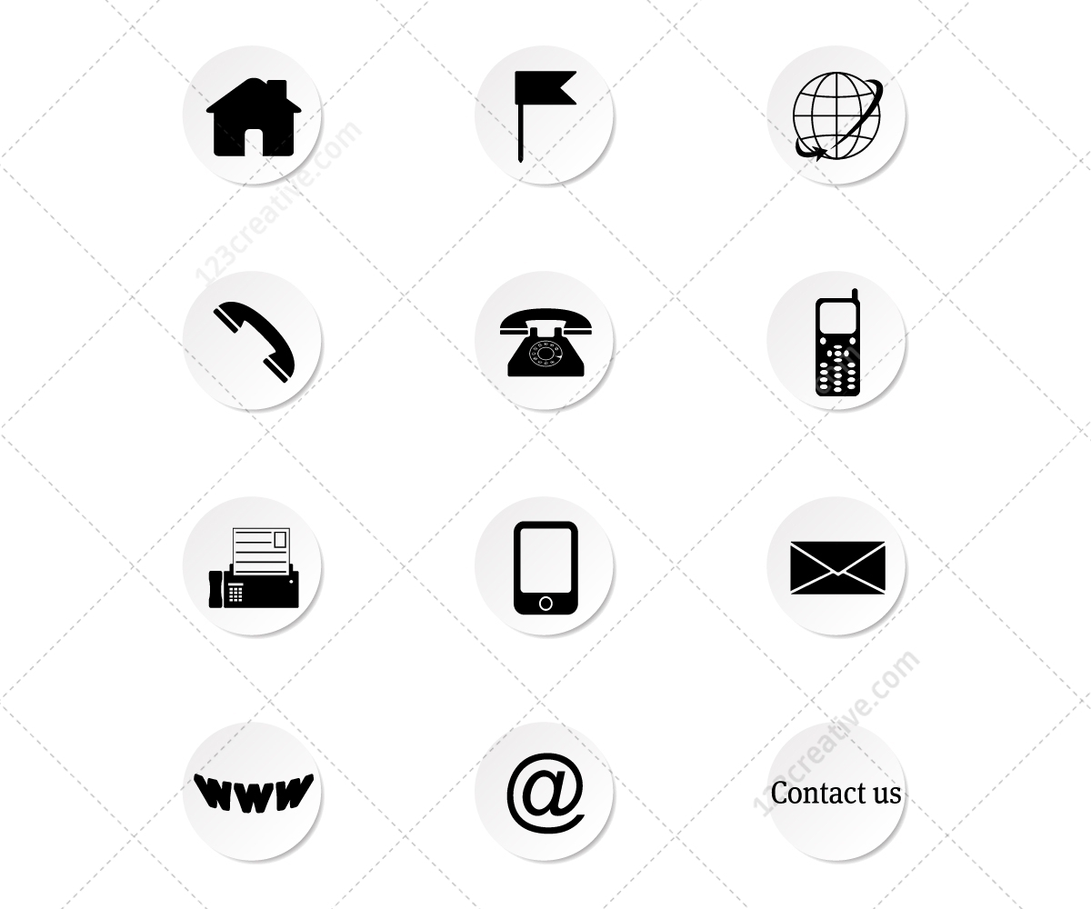 1200x1000 Contact Icons Set