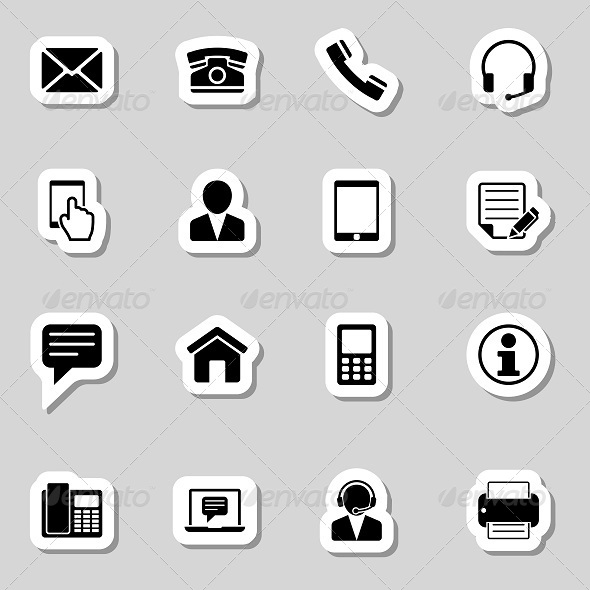 590x590 Mail And Phone Icons From Graphicriver