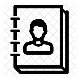 256x256 Contact List Icon Of Glyph Style