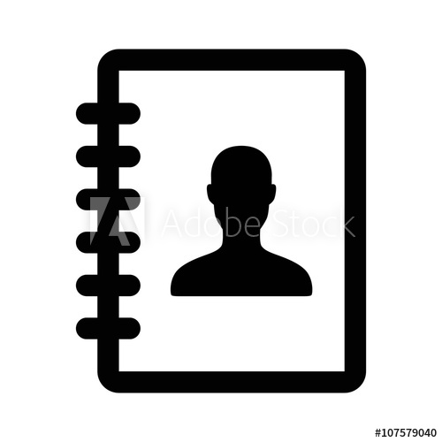 500x500 Email Address Book Contact List Line Art Icon For Apps