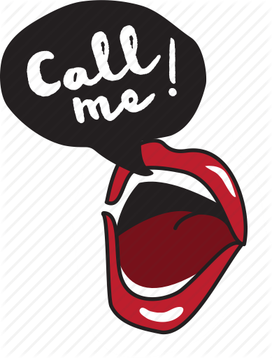 389x512 Call Me, Contact, Lips, Message, Mouth, Sign Icon