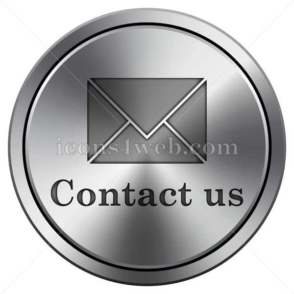 600x600 Contact Us Icon Round Icon Imitating Metal E Mail Metallic Icon