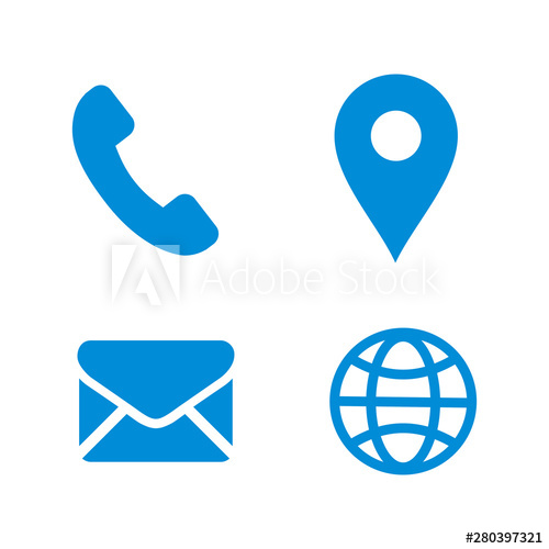 500x500 Contact Us Icons Set, Web Icon Set Symbol Vector Symbol For Web