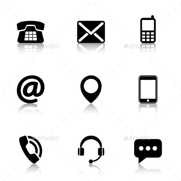 590x590 Icons Contact Icons Vector, Business