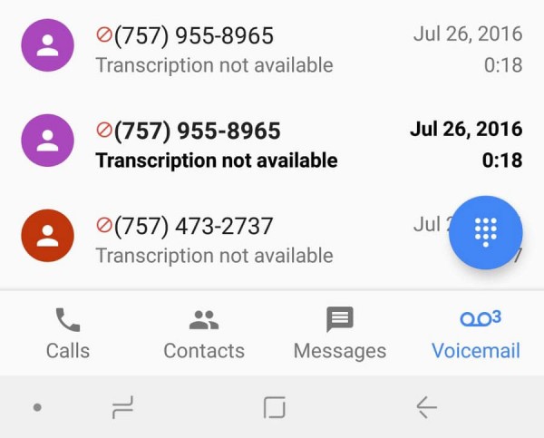 600x483 Google Voice App For Android Updated With Contacts Tab