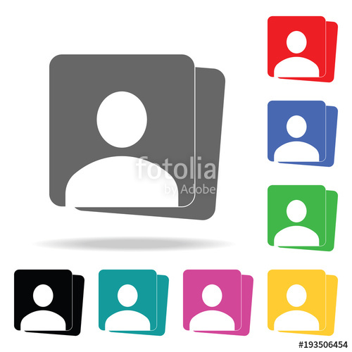 500x500 Contacts Icon Elements In Multi Colored Icons For Mobile Concept