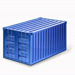 256x256 Blue Container Icon