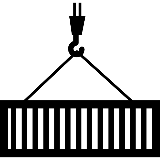 512x512 Crane Transporting Container Icons Free Download