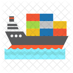 256x256 Cargo Ship Icon Of Flat Style