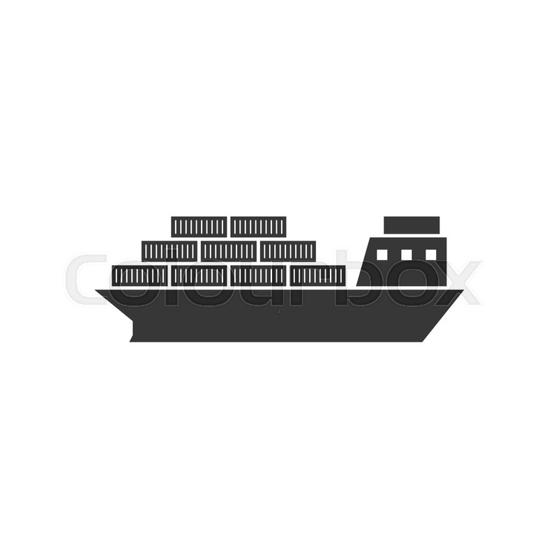 800x800 Cargo Ship Icon, Vessel For Logistic Stock Vector Colourbox