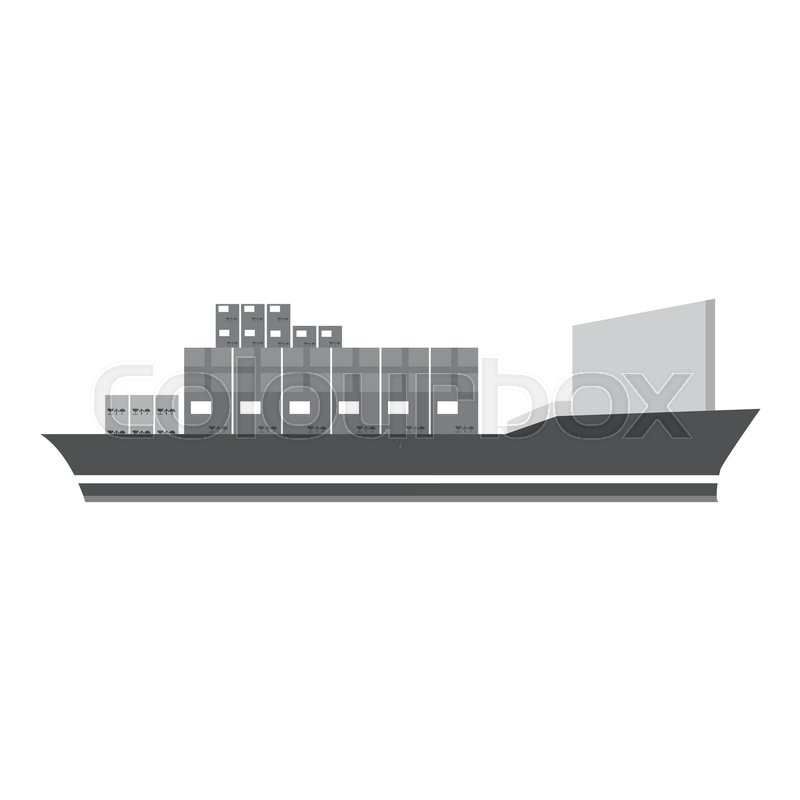 800x800 Cargo Ship Icon Of Vector Illustration Stock Vector Colourbox