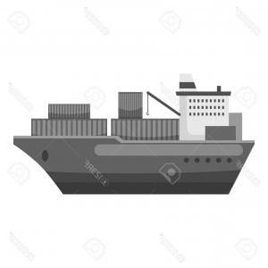 300x300 Stock Illustration Cargo Ship Icon In Black Boozeworthy