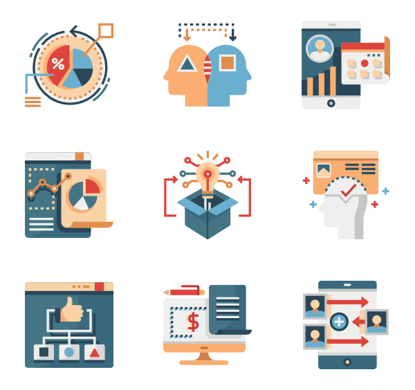 600x564 Content Marketing Icons