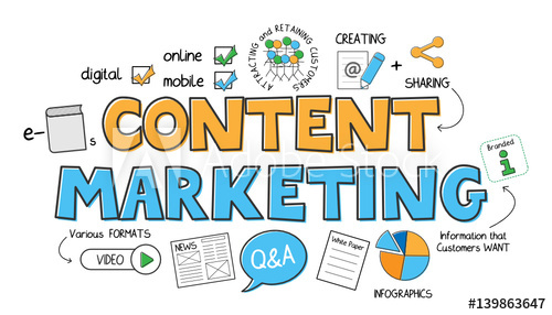 500x286 Content Marketing Vector Concept Line Icons