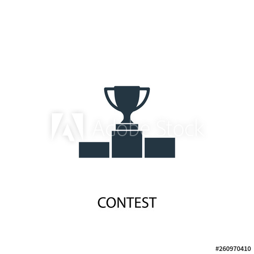 500x500 Contest Icon Simple Element Illustration Contest Concept Symbol