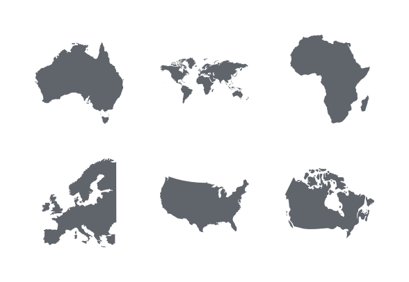 588x406 Countries And Continents Icons