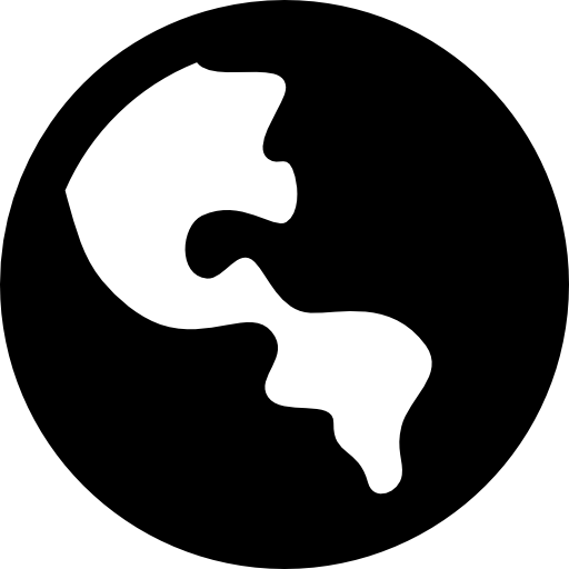 512x512 Global Planetary Sphere With Continent Icons Free Download