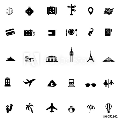 500x497 Travel Transportation Tourism Landmark Icon In Europe Asia Africa