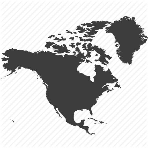 512x512 America, Continent, Continents, Countries, Location, Map, North