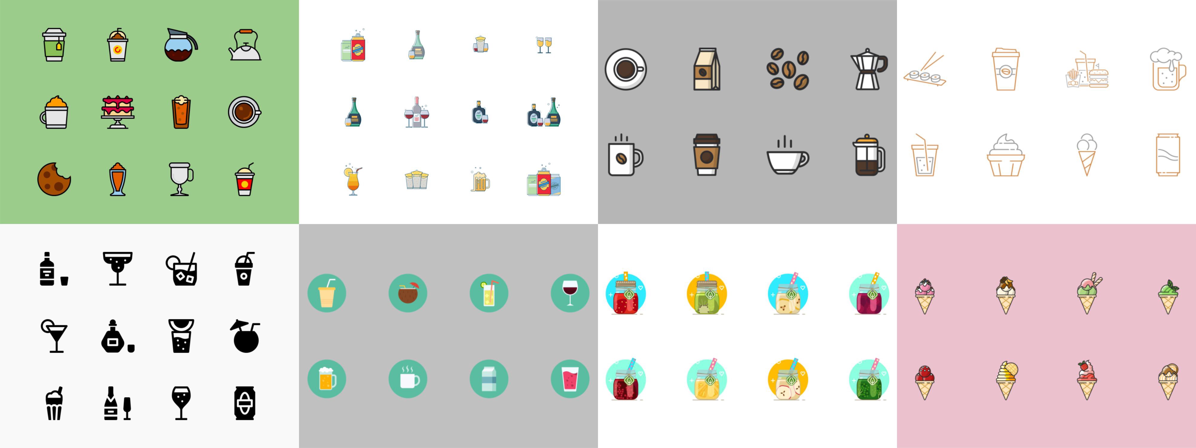 4000x1500 Best Drink And Beverages Icons
