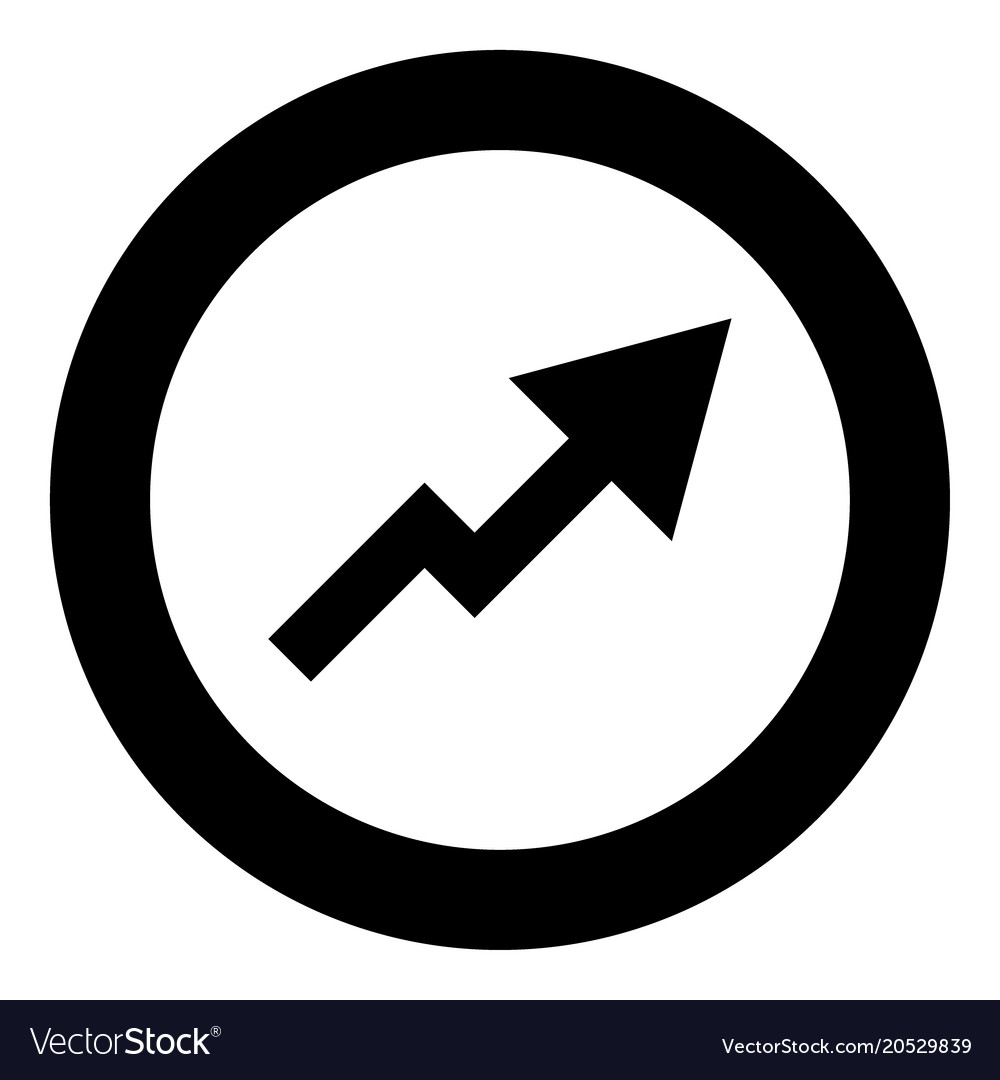 1000x1080 Chart Of Growth Icon Black Color In Circle