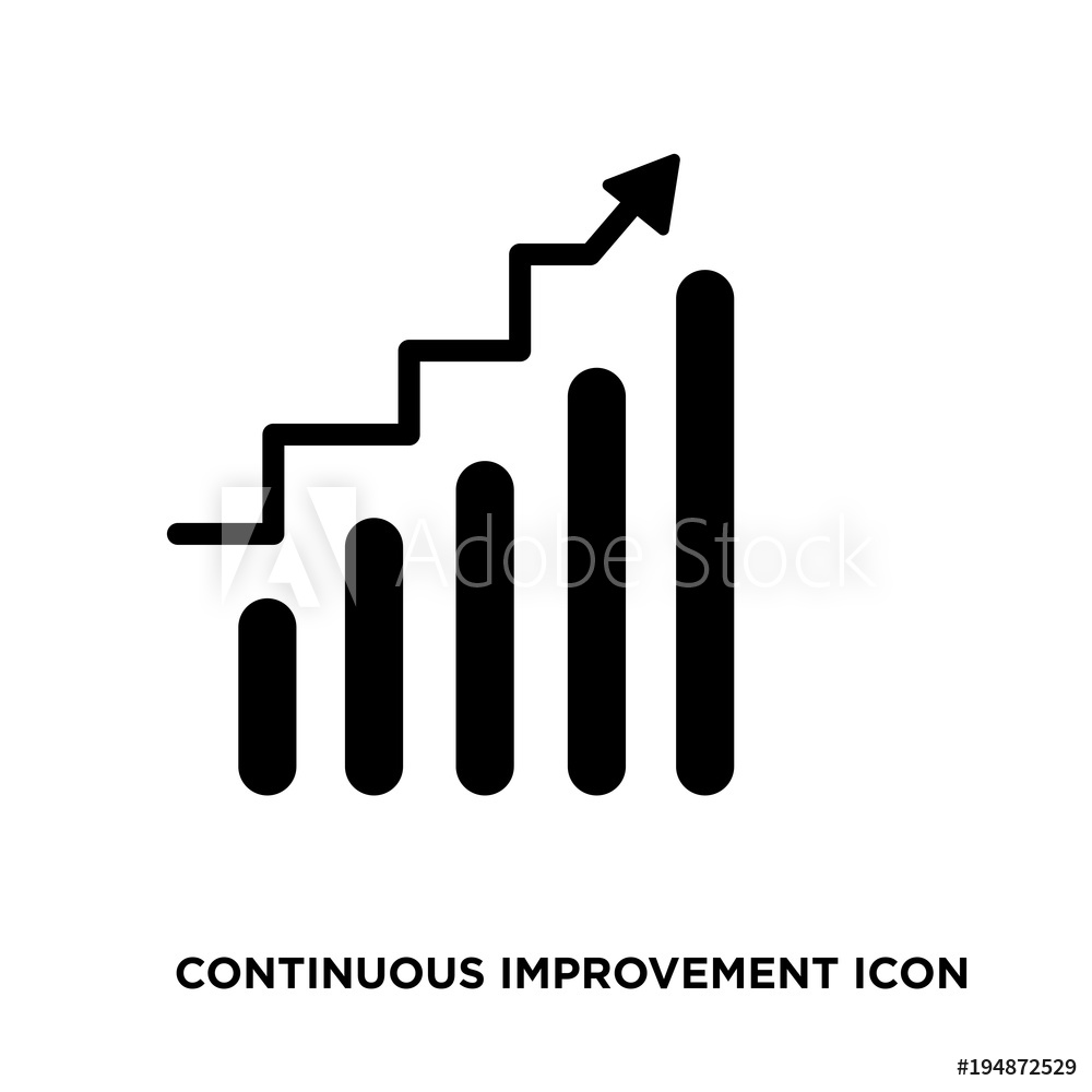 Fotografie, Obraz Continuous Improvement Icon,flat Vector Sign 1000x1000 Fotografie, Obraz Continuous Improvement Icon,flat Vector Sign