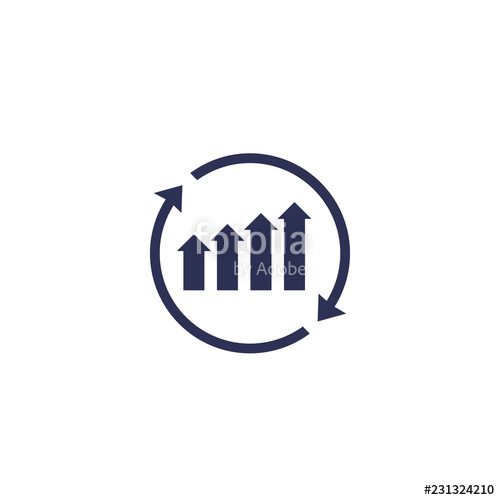 Continuous Growth Icon Stock Image And Royalty Free Vector 500x500 Continuous Growth Icon Stock Image And Royalty Free Vector