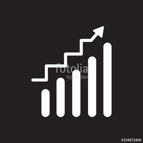 500x500 Continuous Improvement Icon,flat Vector Sign Isolated On Black