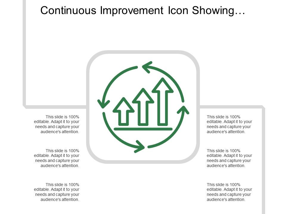 960x720 Continuous Improvement Icon Showing Circular Arrow With Bar Graph