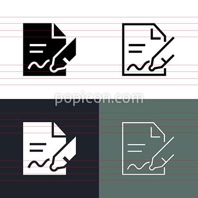 400x400 Contract Icon Set