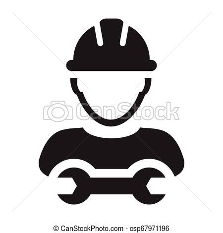 450x470 Contractor Icon Vector Male Worker Person Profile Avatar