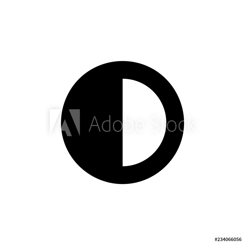 1000x1000 Fotografie, Obraz Contrast Icon Vector Isolated On Background