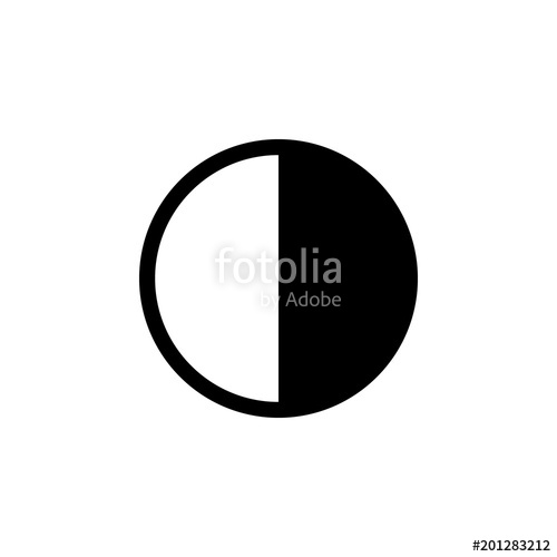 500x500 Sign Of Contrast Icon Element Of Minimalistic Icon For Mobile