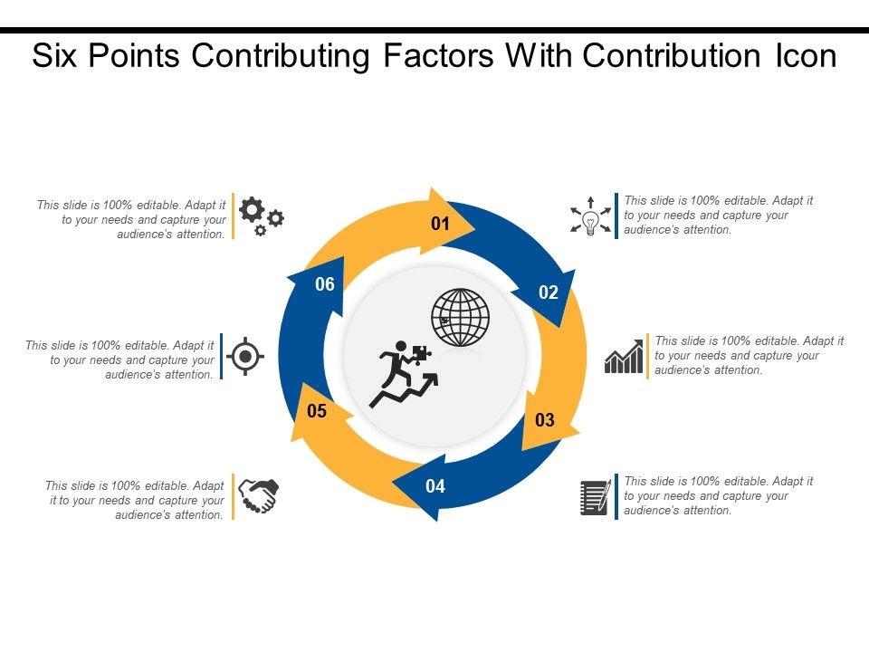 960x720 Six Points Contributing Factors With Contribution Icon