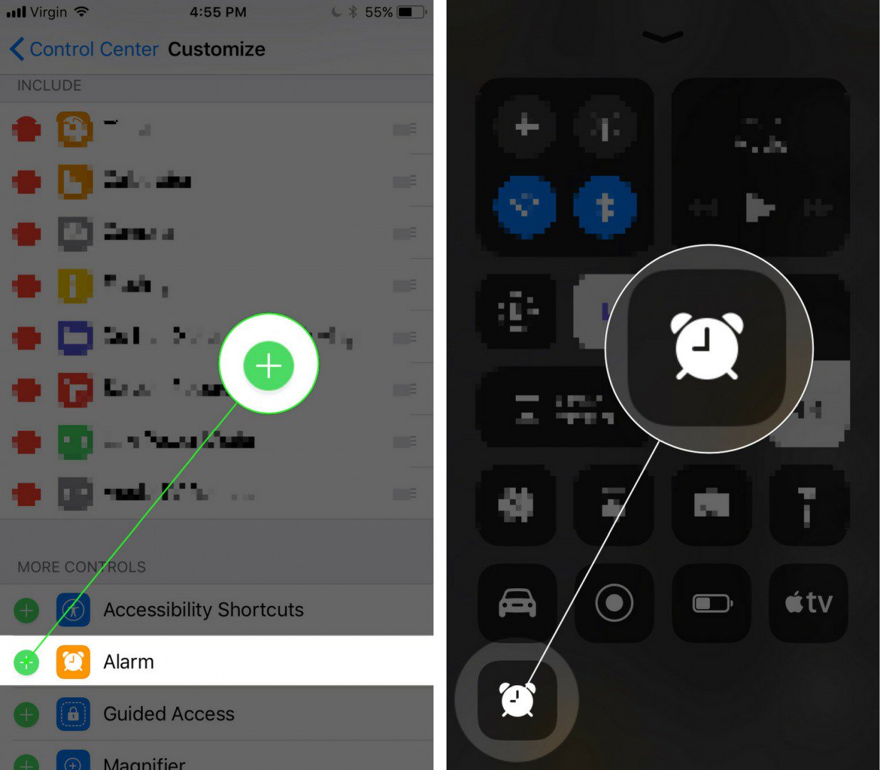 1235x1080 How Do I Add Alarm Clock To Control Center On My Iphone The Fix!
