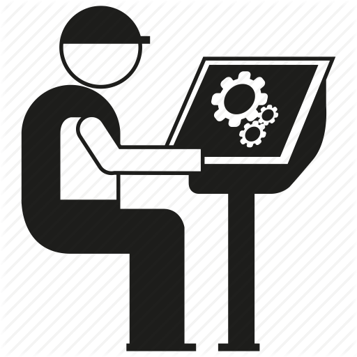 512x512 Control, Man, Monitor, Operation, People, Worker Icon