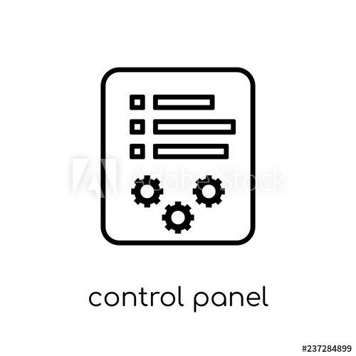 500x500 Control Panel Icon Trendy Modern Flat Linear Vector Control Panel