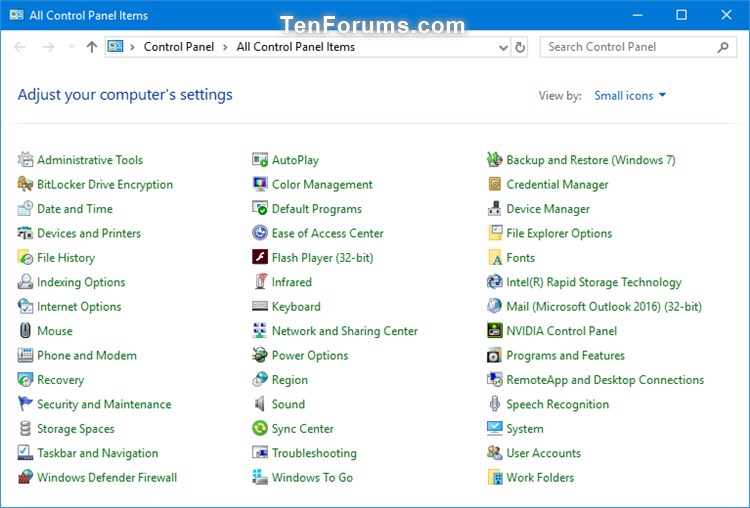 750x508 Change Default Control Panel Icons In Windows Tutorials