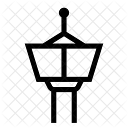 256x256 Air Traffic Control Tower Icon Of Line Style