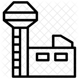 256x256 Control Tower Icon Of Line Style