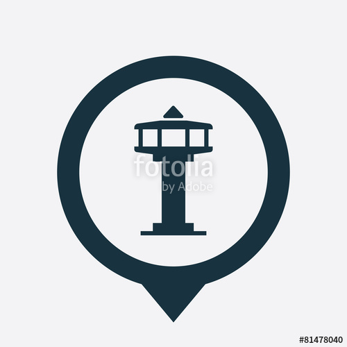 500x500 Control Tower Icon Map Pin Stock Image And Royalty Free Vector