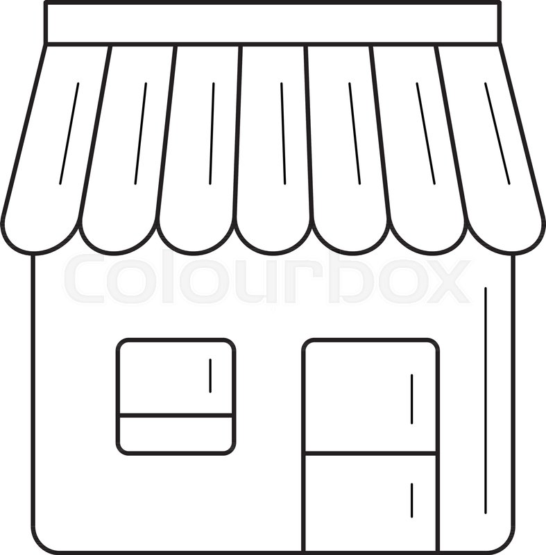 787x800 Convenience Store Vector Line Icon Stock Vector Colourbox
