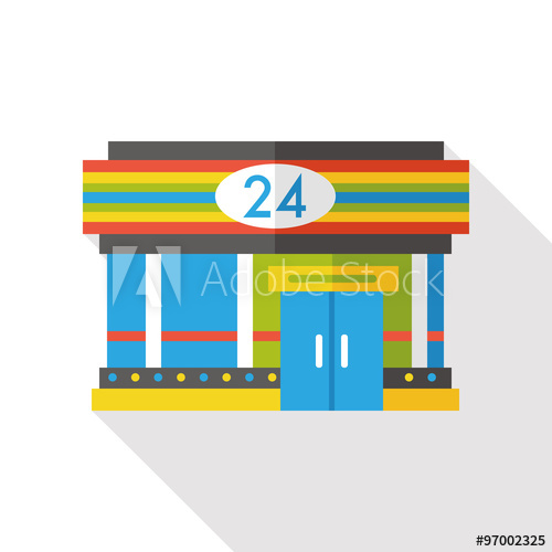 500x500 Convenient Store Flat Icon