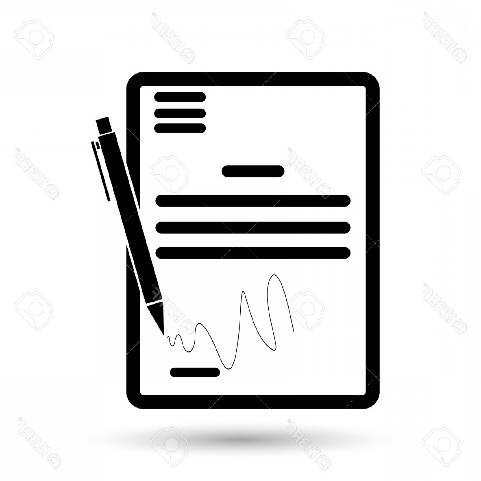 1560x1560 Photostock Vector The Contract Icon Agreement And Signature Pact