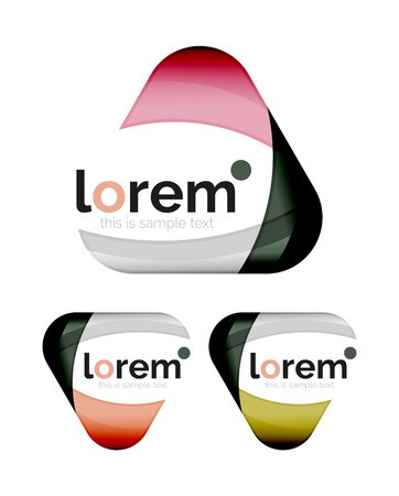 362x450 Set Of Geometric Shape Convergence Icon Templates Royalty Free