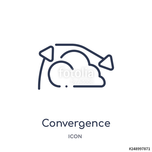 500x500 Convergence Icon From Weather Outline Collection Thin Line
